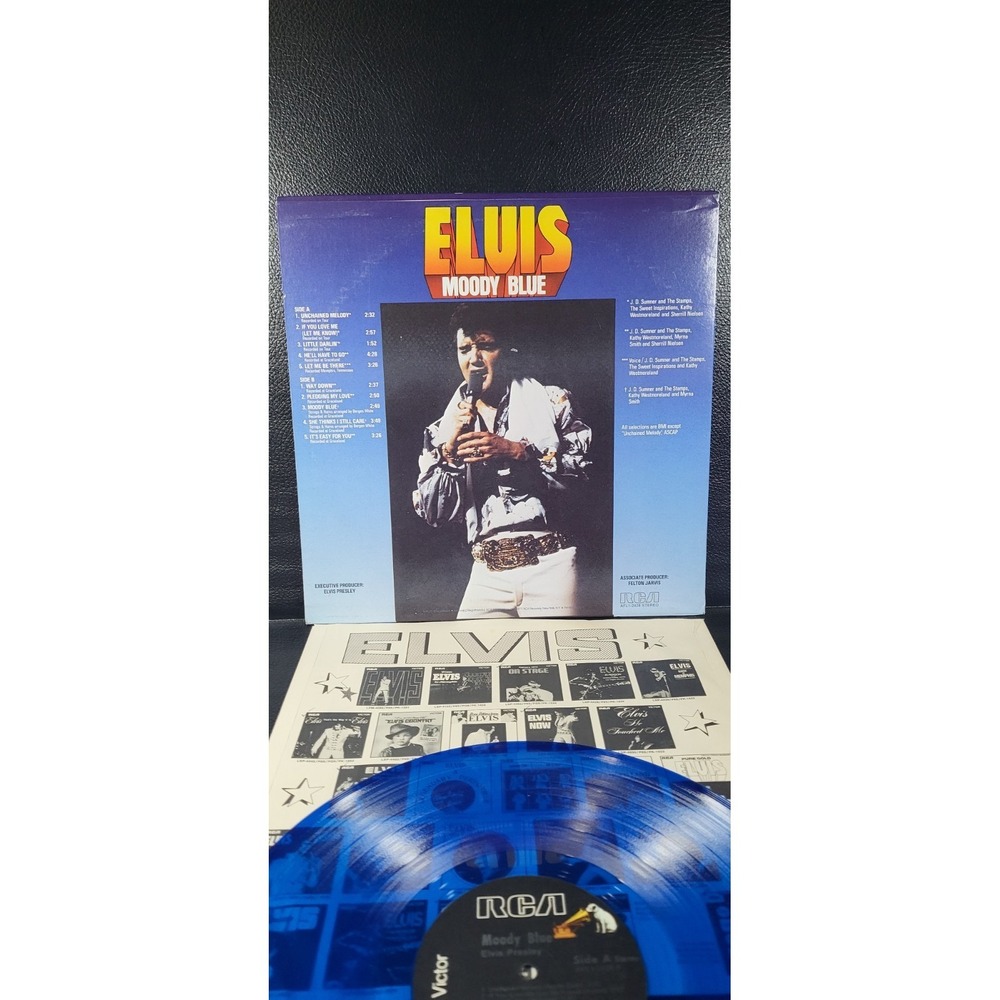 Elvis, "Moody Blue" (1977 Vinyl LP, AFL1-2428) Very Good+ Condition * - Picture 7 of 12